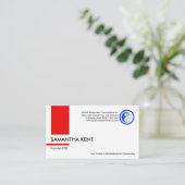 Minimalistischer Red Column Strip Manpower Berater Visitenkarte (Stehend Vorderseite)