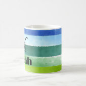 Minimalistischer Regenbogenname Initialmonogramm Kaffeetasse (Mittel)