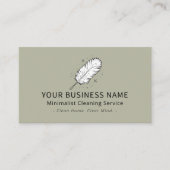 Minimalistischer Reinigungsservice Visitenkarte (Vorderseite)
