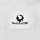Minimalistischer Reinigungsservice Visitenkarte (Rückseite)