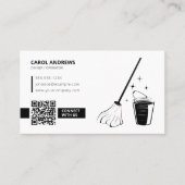 Minimalistischer Reinigungsservice Visitenkarte (Vorderseite)