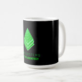 Minimalistischer Retro-Futurismus Omni Systems Tec Kaffeetasse (VorderseiteRechts)