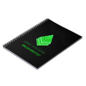Minimalistischer Retro-Futurismus Omni Systems Tec Notizblock (Linke Seite)