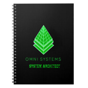 Minimalistischer Retro-Futurismus Omni Systems Tec Notizblock