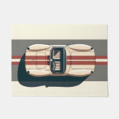 Minimalistischer Retro-Rennwagenstreifen Fußmatte (Vorderseite)