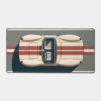 Minimalistischer Retro-Rennwagenstreifen Schreibtischunterlage