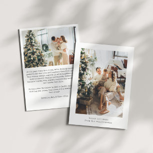 Minimalistischer Retro-Schreibmaschinen-Foto-Weihn Feiertagskarte