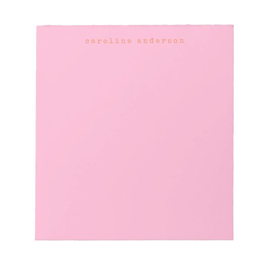 Minimalistischer Retro-SchreibmaschinenSchriftart  Notizblock (Vorderseite)