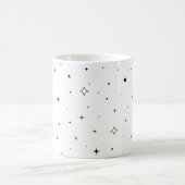 Minimalistischer Retro-Schwarzstern-Becher Kaffeetasse (Mittel)