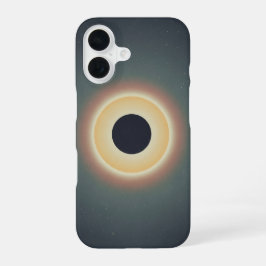 Minimalistischer Retro-Sonnenfinsternis iPhone 16 Hülle