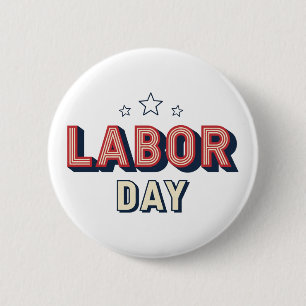 Minimalistischer Retro Tag der Arbeit Button