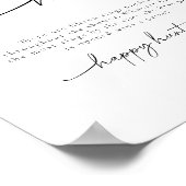 Minimalistischer Ring Hour Brautparty Game Sign Poster (Ecke)