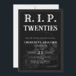 Minimalistischer Rip 20s Schwarz-weiß Schädel 30.  Einladung<br><div class="desc">Minimalistische Rip 20s Schwarz-weiß Skull 30. Geburtstag Einladung</div>