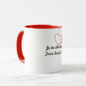 Minimalistischer romantischer Becher – Ich wähle d Tasse (Vorderseite Links)