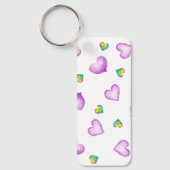 Minimalistischer romantischer Herztag Schlüsselanhänger (Vorderseite)