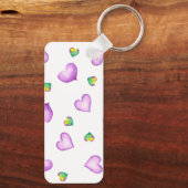 Minimalistischer romantischer Herztag Schlüsselanhänger (Rückseite)