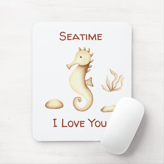 Minimalistischer romantischer Seatime Sommer Mousepad (Mit Mouse)