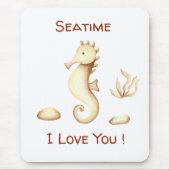 Minimalistischer romantischer Seatime Sommer Mousepad (Vorne)