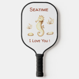 Minimalistischer romantischer Seatime Sommer Pickleball Schläger
