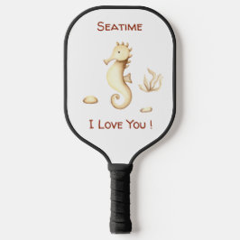 Minimalistischer romantischer Seatime Sommer Pickleball Schläger
