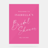 Minimalistischer, , rosa, benutzerdefinierter Brau Acrylschild (Vorderseite)