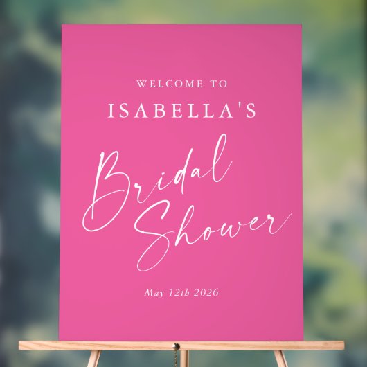 Minimalistischer, , rosa, benutzerdefinierter Brau Acrylschild (Neutral)