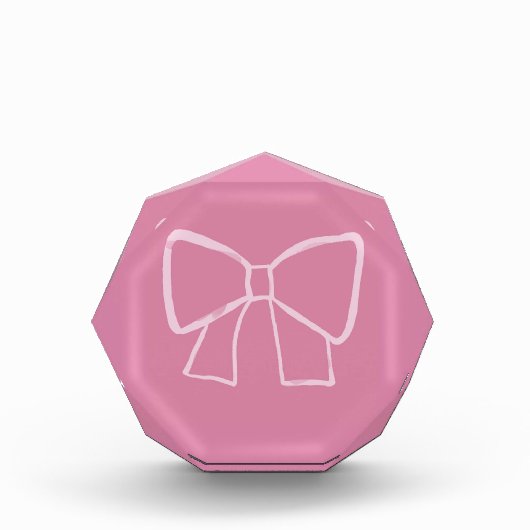 Minimalistischer rosa Bogen Fotoblock (Vorderseite)