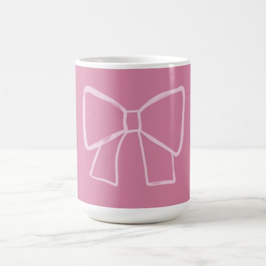 Minimalistischer rosa Bogen Kaffeetasse (Mittel)