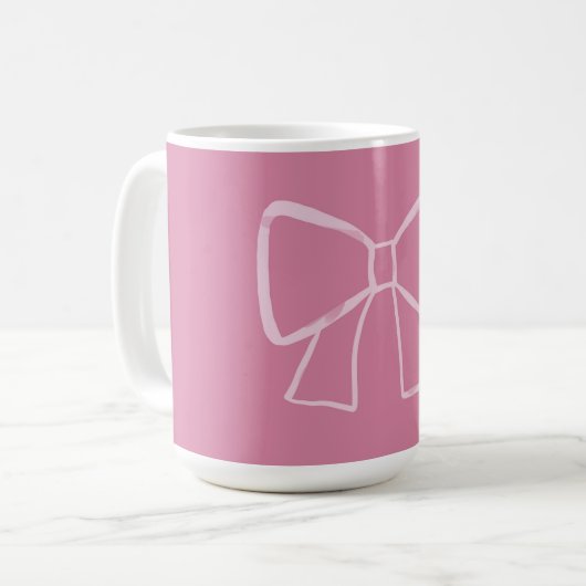 Minimalistischer rosa Bogen Kaffeetasse (Vorderseite Links)