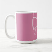 Minimalistischer rosa Bogen Kaffeetasse (Links)