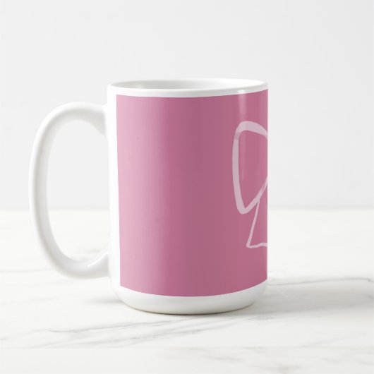Minimalistischer rosa Bogen Kaffeetasse (Links)