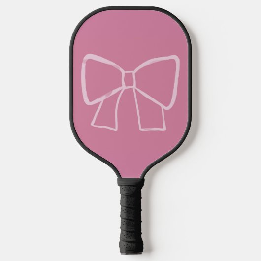 Minimalistischer rosa Bogen Pickleball Schläger (Vorderseite)