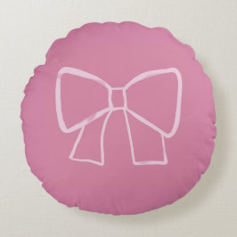 Minimalistischer rosa Bogen Rundes Kissen