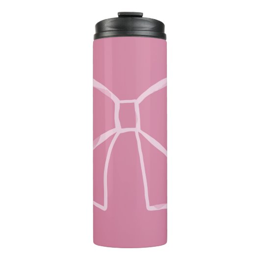 Minimalistischer rosa Bogen Thermosbecher (Vorderseite)