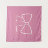 Minimalistischer rosa Bogen Wandteppich (Vorderseite (Horizontal))