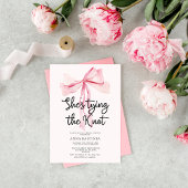 Minimalistischer rosa Bow, der das Brautparty des  Einladung
