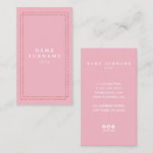 Minimalistischer rosa Glitzer-vertikale Visitenkarte (Vorne/Hinten)