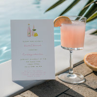 Minimalistischer rosa Limonade Brautbrunch