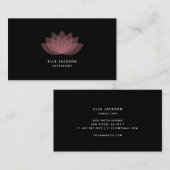 Minimalistischer Rosa-Lotus Visitenkarte (Vorne/Hinten)
