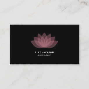 Minimalistischer Rosa-Lotus Visitenkarte