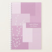 Minimalistischer Rosa-Mauve-Abstrakter-Botanik-Pla Planer (Vorderseite)