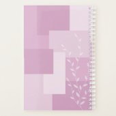 Minimalistischer Rosa-Mauve-Abstrakter-Botanik-Pla Planer (Rückseite)