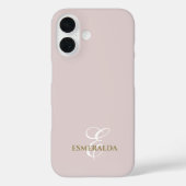 Minimalistischer Rosa-Rosa-Chic Case-Mate iPhone Hülle (Rückseite)