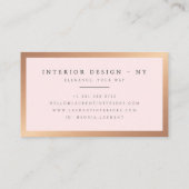 Minimalistischer Rosa-Rosa-Rosa-Rock-Rose Visitenkarte (Rückseite)