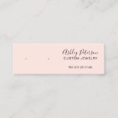 Minimalistischer Rosa Schmuckstück Ohrring Mini Visitenkarte (Vorderseite)
