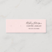 Minimalistischer Rosa Schmuckstück Ohrring Mini Visitenkarte (Vorderseite)