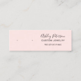 Minimalistischer Rosa Schmuckstück Ohrring Mini Visitenkarte