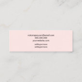 Minimalistischer Rosa Schmuckstück Ohrring Mini Visitenkarte (Rückseite)