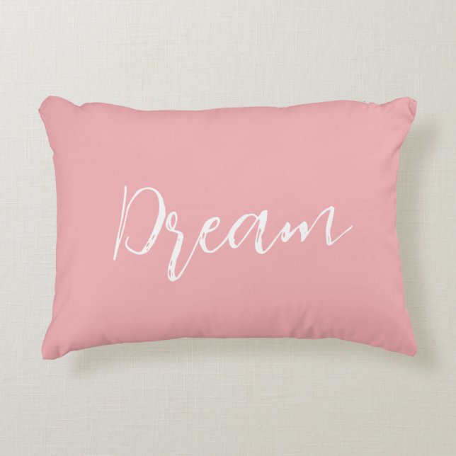 Minimalistischer rosa Traum Dekokissen (Vorderseite)
