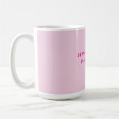 Minimalistischer rosa trendiger personalisierter N Kaffeetasse (Links)